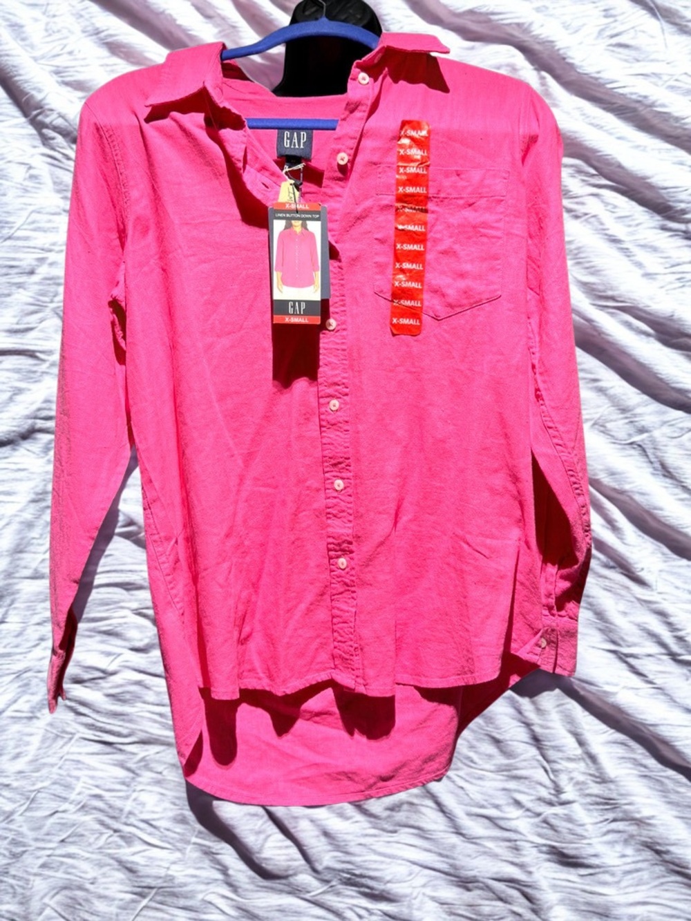 GAP Hot Pink Collared Button-Up Shirt